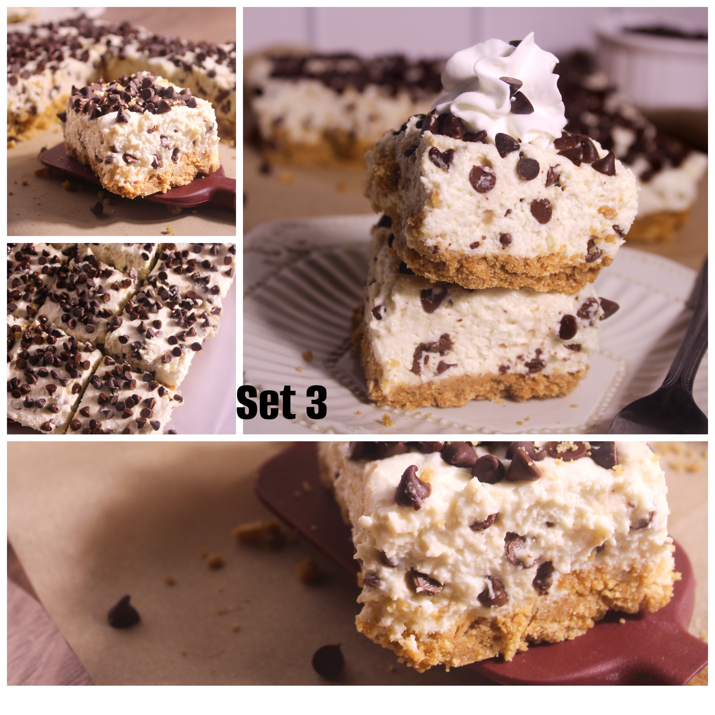 No bake cannoli cheesecake bars