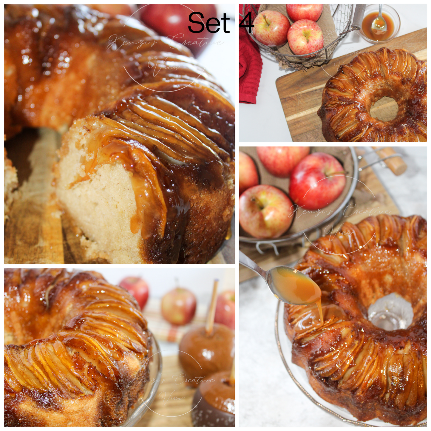 Caramel apple upside down bundt cake