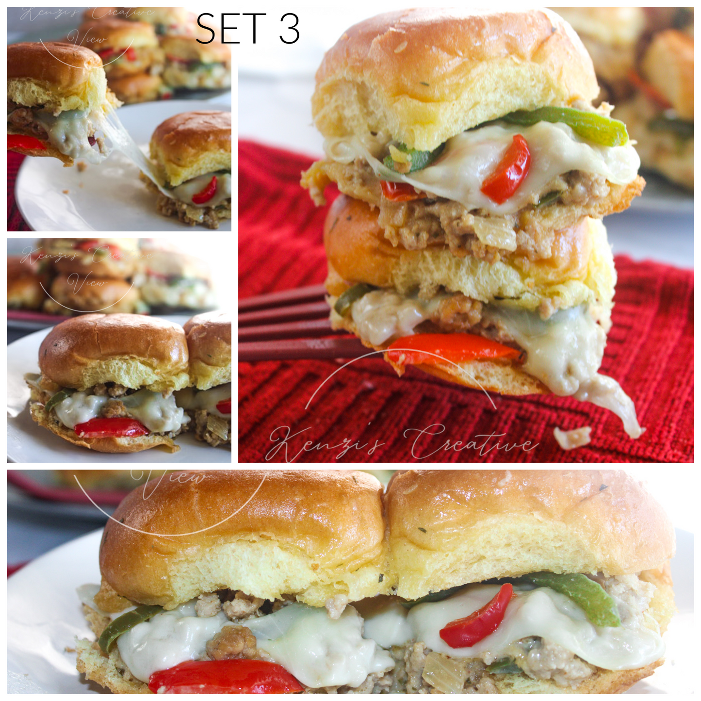 Philly chicken cheesesteak sliders (Set 3)
