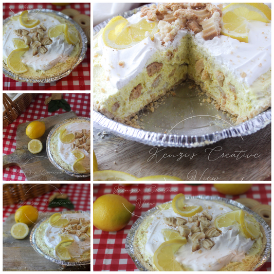 No bake shortbread cookie lemon pie