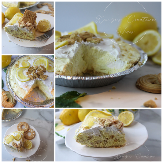 No bake shortbread cookie lemon pie